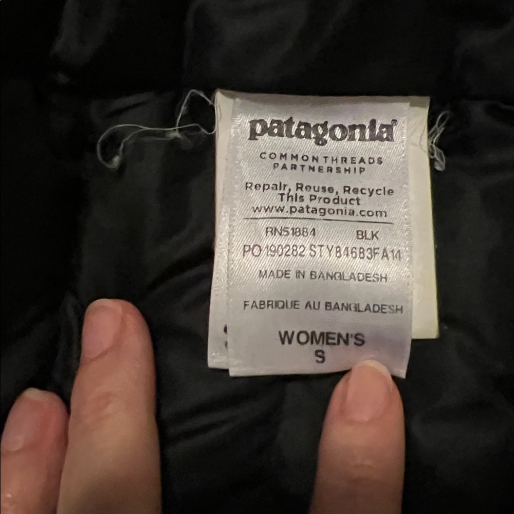 Patagonia Down Sweater Jacket Black Small - Picture 6 of 6